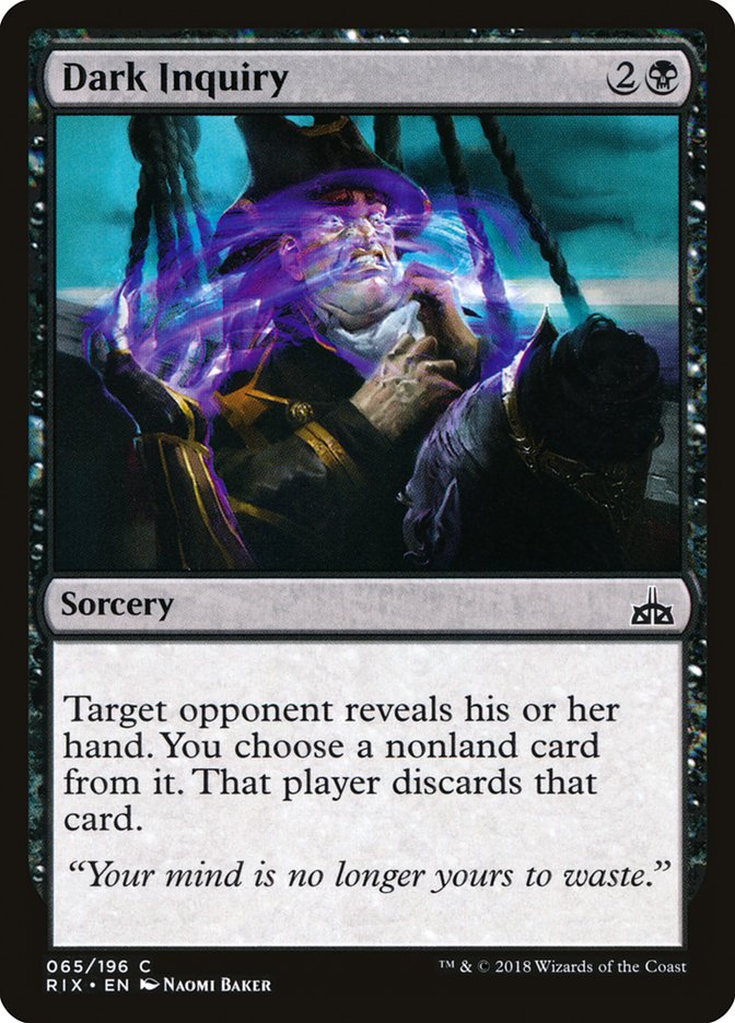 Dark Inquiry [Rivals of Ixalan] - Magic: The Gathering - Card Brawlers | Quebec | Canada |