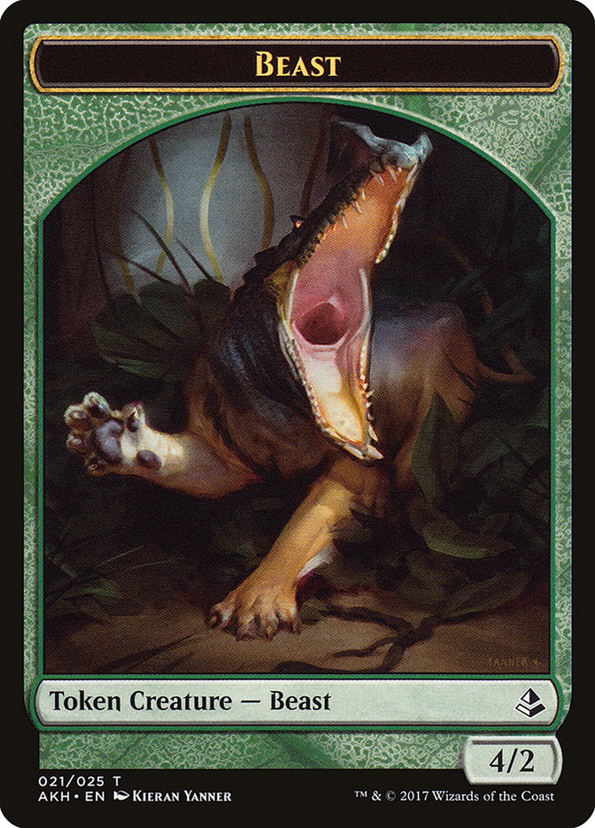 Oketra's Attendant // Beast Double-Sided Token [Amonkhet Tokens] - Magic: The Gathering - Card Brawlers | Quebec | Canada |