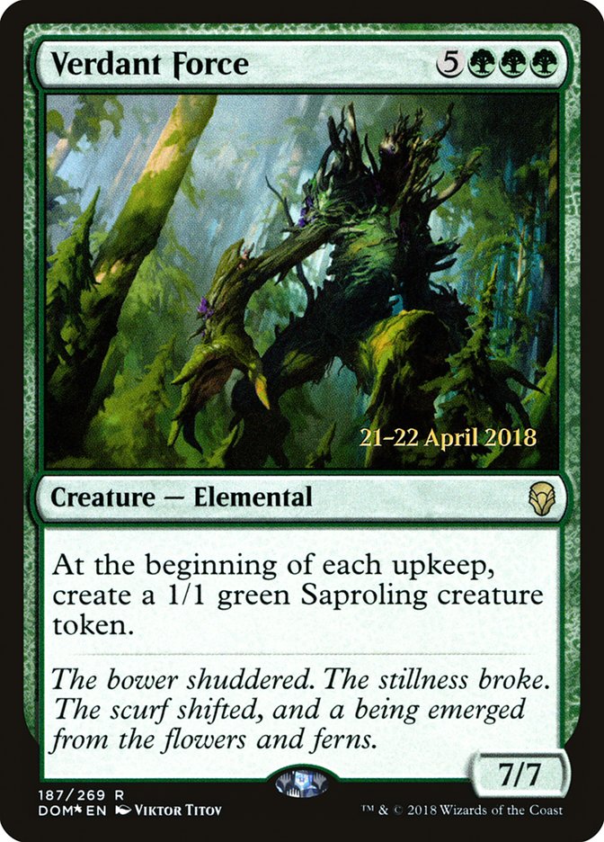 Verdant Force [Dominaria Prerelease Promos] - Magic: The Gathering - Card Brawlers | Quebec | Canada |