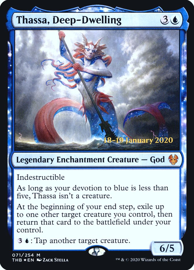 Thassa, Deep-Dwelling [Theros Beyond Death Prerelease Promos] - Magic: The Gathering - Card Brawlers | Quebec | Canada |