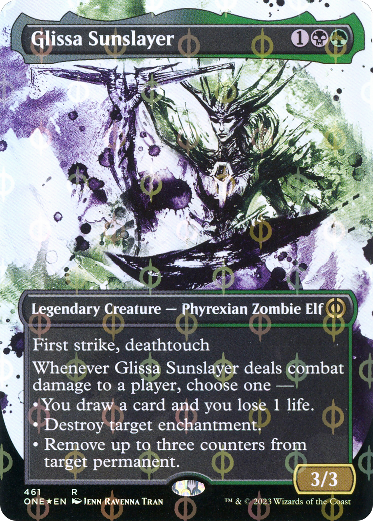 Glissa Sunslayer (Borderless Ichor Step-and-Compleat Foil) [Phyrexia: All Will Be One] - Magic: The Gathering - Card Brawlers | Quebec | Canada |