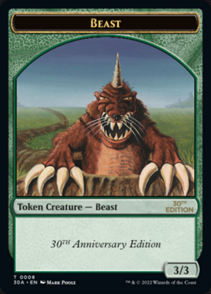 Beast Token [30th Anniversary Tokens] - Magic: The Gathering - Card Brawlers | Quebec | Canada |