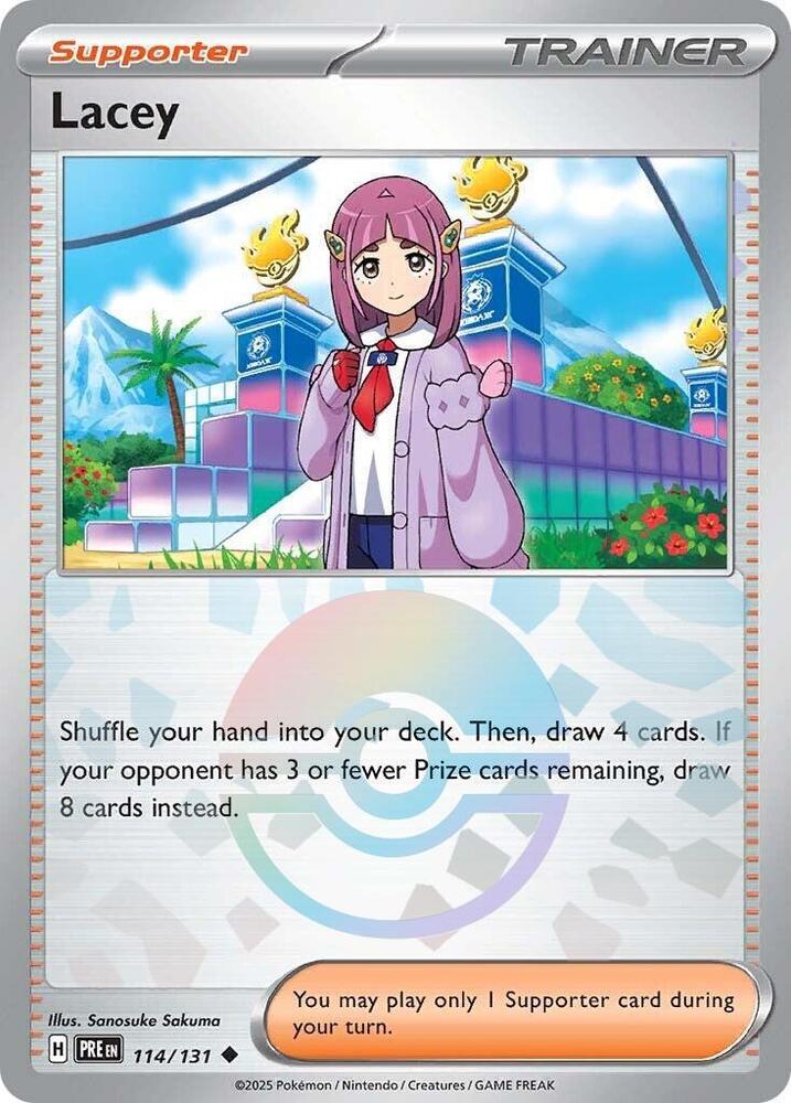 Lacey (114/131) (Poke Ball Pattern) [Scarlet & Violet: Prismatic Evolutions] - Pokémon - Card Brawlers | Quebec | Canada |