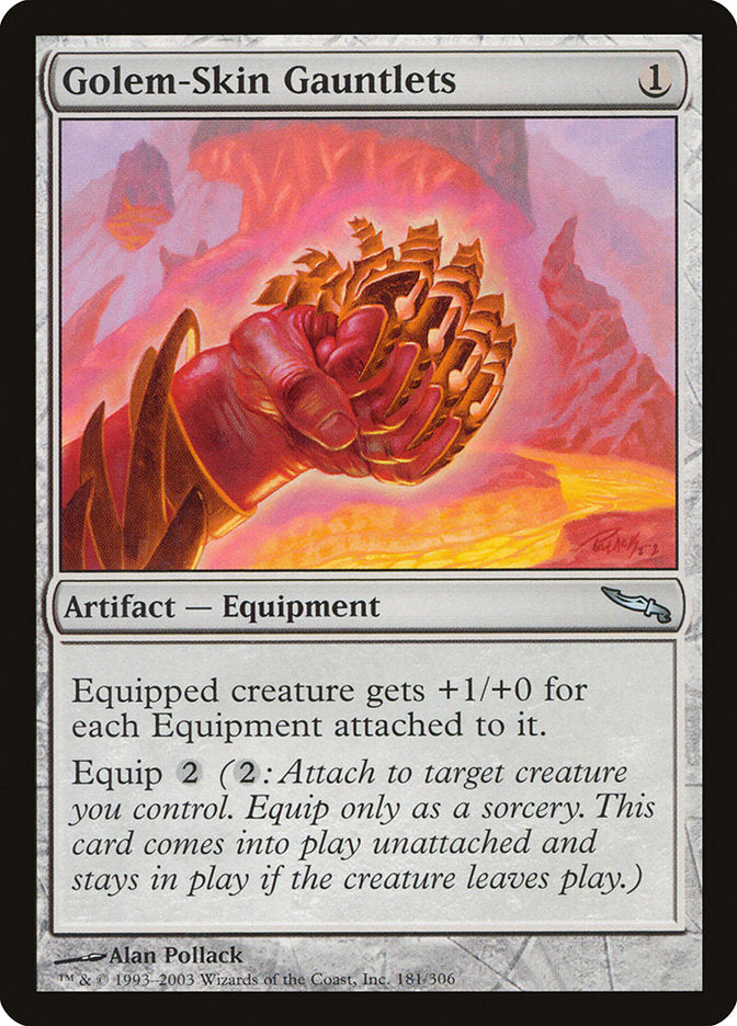 Golem-Skin Gauntlets [Mirrodin] - Magic: The Gathering - Card Brawlers | Quebec | Canada |