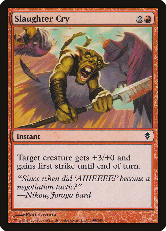 Slaughter Cry [Zendikar] - Magic: The Gathering - Card Brawlers | Quebec | Canada |