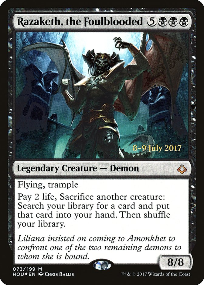 Razaketh, the Foulblooded [Hour of Devastation Prerelease Promos] - Magic: The Gathering - Card Brawlers | Quebec | Canada |