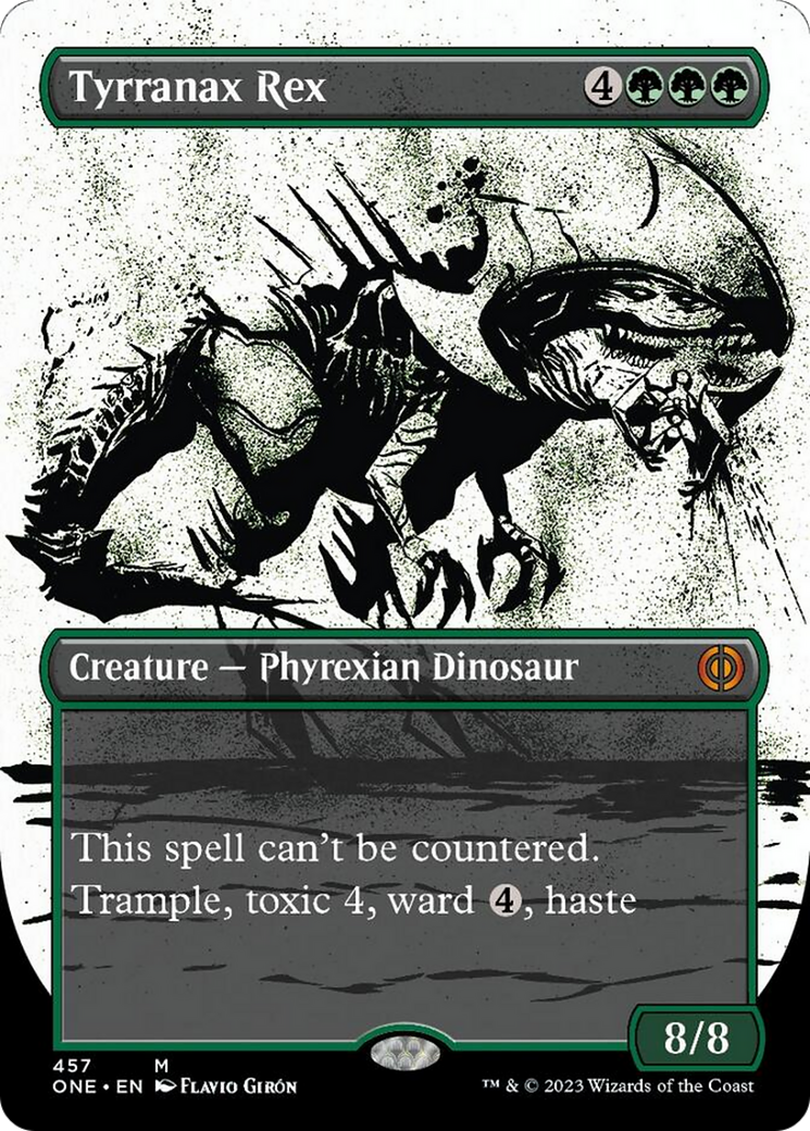 Tyrranax Rex (Borderless Ichor Step-and-Compleat Foil) [Phyrexia: All Will Be One] - Magic: The Gathering - Card Brawlers | Quebec | Canada |