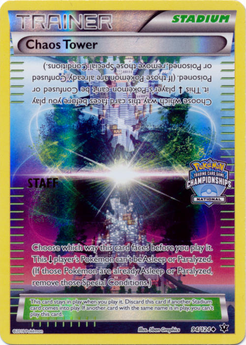 Chaos Tower (94/124) (National Championship Promo Staff) [XY: Fates Collide] - Pokémon - Card Brawlers | Quebec | Canada |