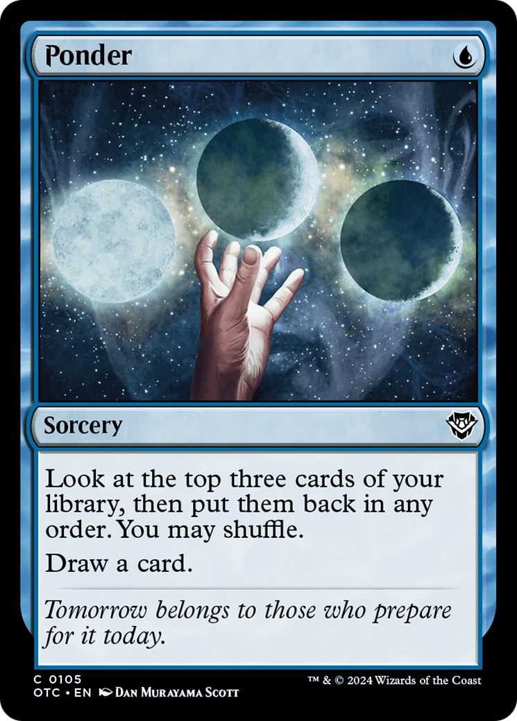 Ponder [Outlaws of Thunder Junction Commander] - Magic: The Gathering - Card Brawlers | Quebec | Canada |