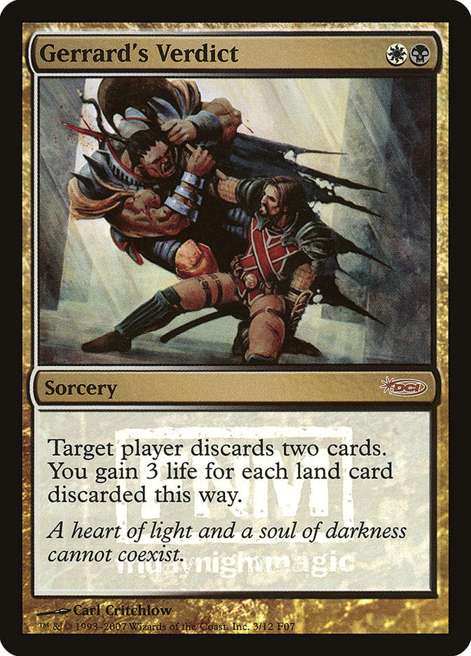 Gerrard's Verdict [Friday Night Magic 2007] - Magic: The Gathering - Card Brawlers | Quebec | Canada |