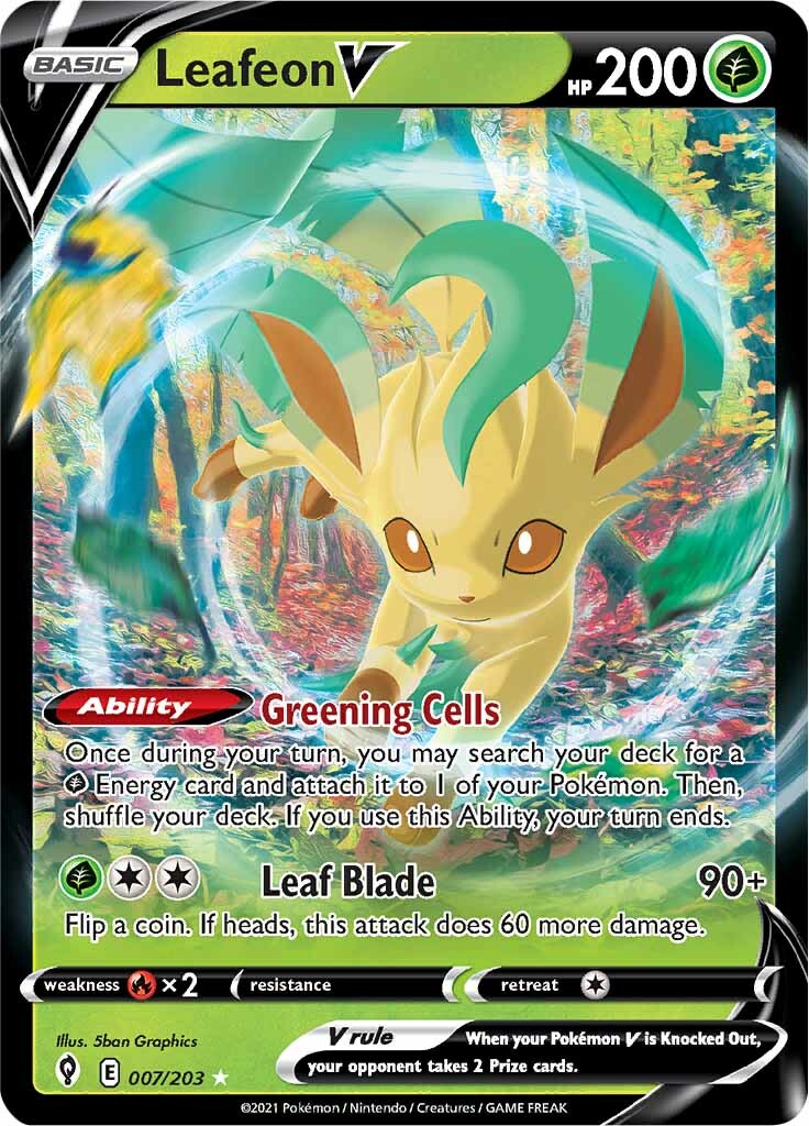 Leafeon V (007/203) [Sword & Shield: Evolving Skies] - Pokémon - Card Brawlers | Quebec | Canada |