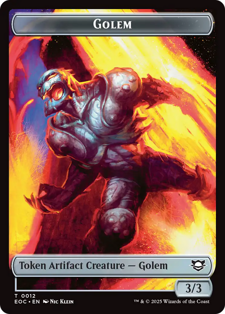 Copy // Golem (0012) Double-Sided Token [Edge of Eternities Commander Tokens] - Magic: The Gathering - Card Brawlers | Quebec | Canada |