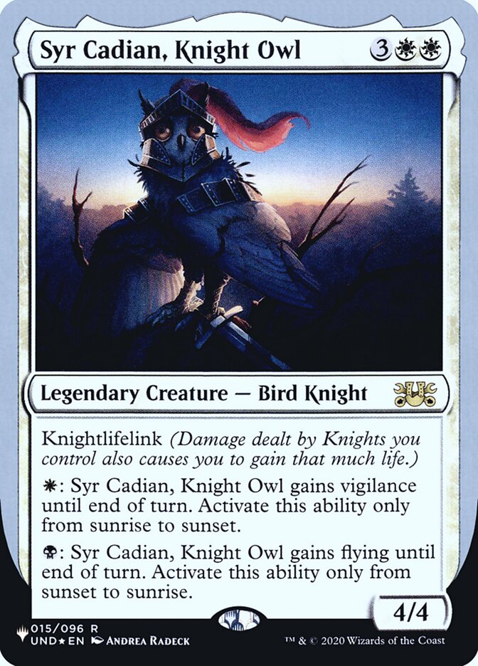 Syr Cadian, Knight Owl (Unfinity Foil Edition) [The List] - Magic: The Gathering - Card Brawlers | Quebec | Canada |