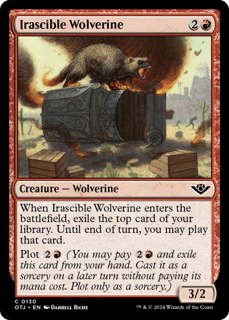 Irascible Wolverine [Outlaws of Thunder Junction] - Magic: The Gathering - Card Brawlers | Quebec | Canada |