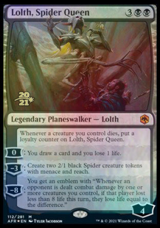 Lolth, Spider Queen [Dungeons & Dragons: Adventures in the Forgotten Realms Prerelease Promos] - Magic: The Gathering - Card Brawlers | Quebec | Canada |
