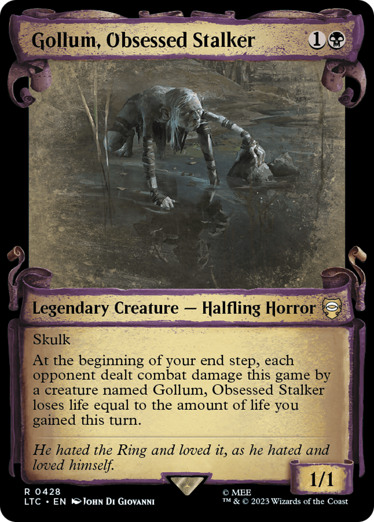 Gollum, Obsessed Stalker [The Lord of the Rings: Tales of Middle-Earth Commander Showcase Scrolls] - Magic: The Gathering - Card Brawlers | Quebec | Canada |