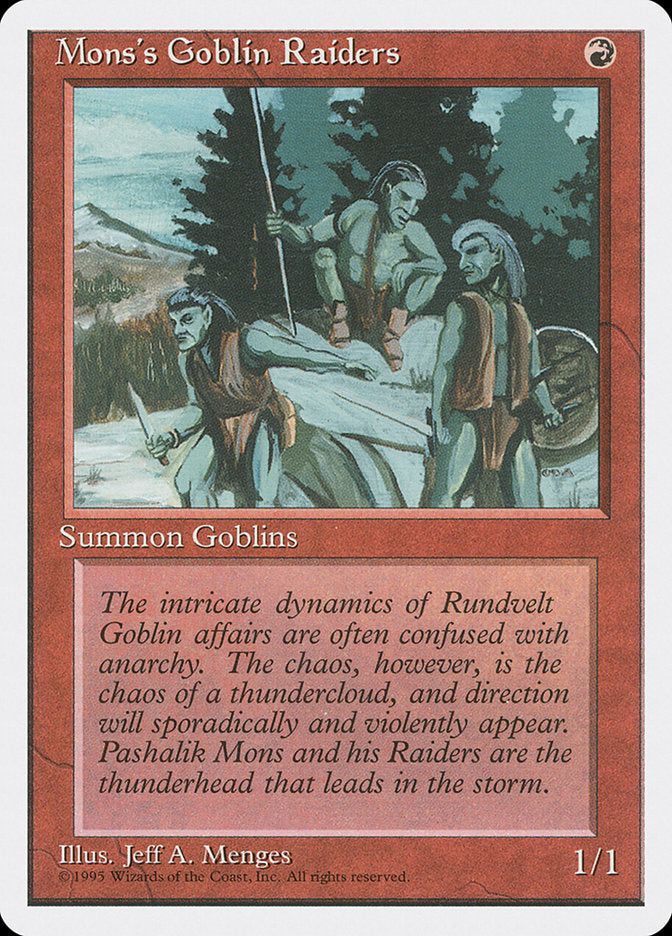 Mons's Goblin Raiders [Fourth Edition] - Magic: The Gathering - Card Brawlers | Quebec | Canada |