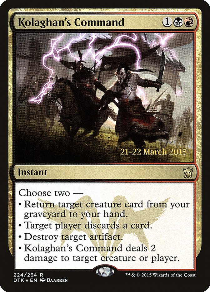 Kolaghan's Command [Dragons of Tarkir Prerelease Promos] - Magic: The Gathering - Card Brawlers | Quebec | Canada |