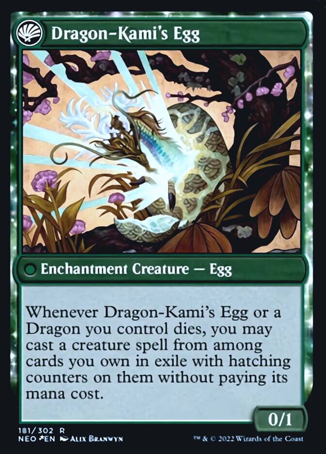 The Dragon-Kami Reborn // Dragon-Kami's Egg [Kamigawa: Neon Dynasty Prerelease Promos] - Magic: The Gathering - Card Brawlers | Quebec | Canada |