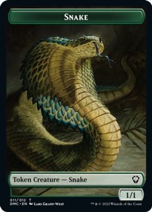 Human // Snake Double-Sided Token [Dominaria United Commander Tokens] - Magic: The Gathering - Card Brawlers | Quebec | Canada |