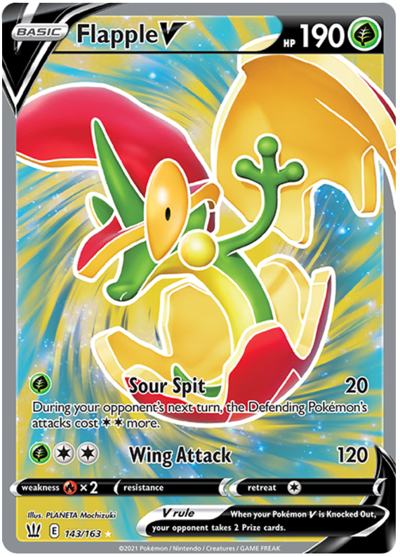 Flapple V (143/163) [Sword & Shield: Battle Styles] - Pokémon - Card Brawlers | Quebec | Canada |
