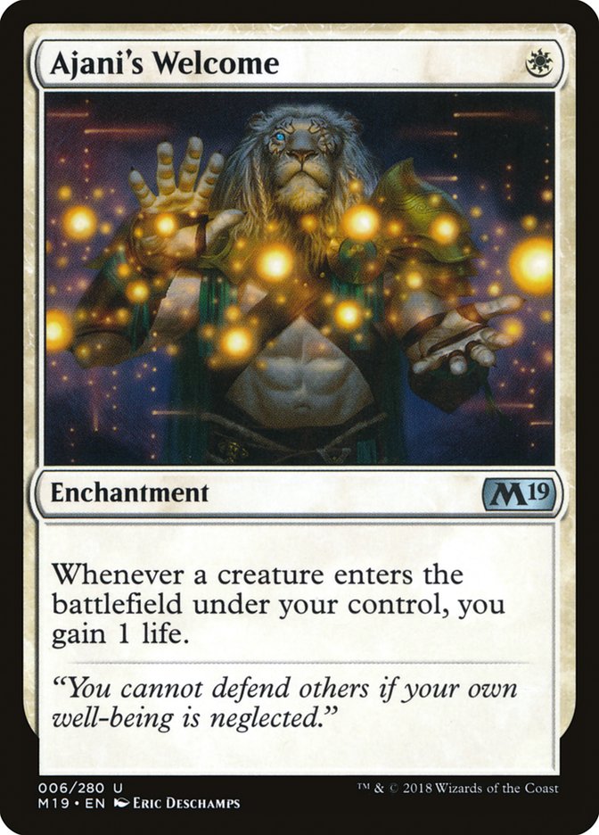 Ajani's Welcome [Core Set 2019] - Magic: The Gathering - Card Brawlers | Quebec | Canada |