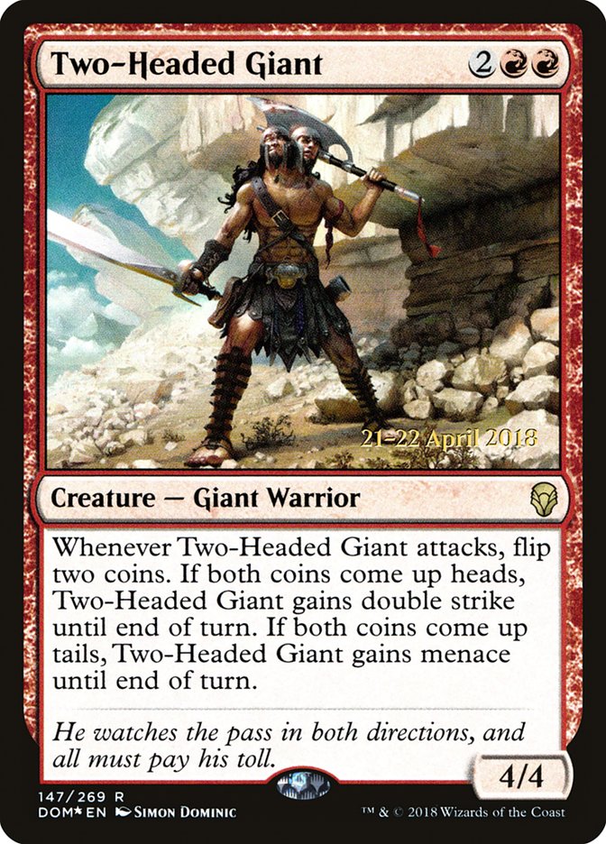 Two-Headed Giant [Dominaria Prerelease Promos] - Magic: The Gathering - Card Brawlers | Quebec | Canada |