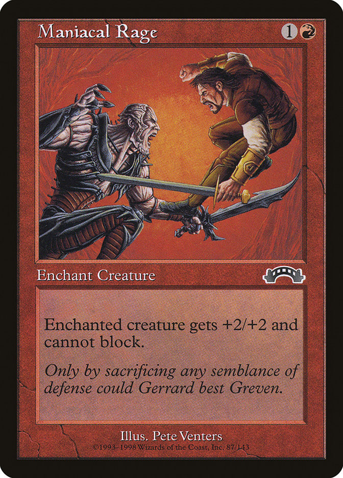 Maniacal Rage [Exodus] - Magic: The Gathering - Card Brawlers | Quebec | Canada |