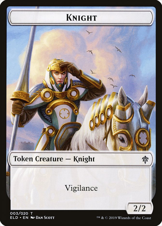 Knight Token [Throne of Eldraine Tokens] - Magic: The Gathering - Card Brawlers | Quebec | Canada |