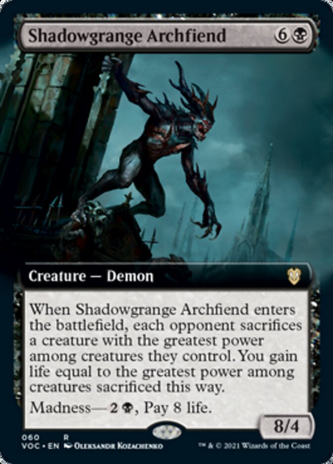 Shadowgrange Archfiend (Extended Art) [Innistrad: Crimson Vow Commander] - Magic: The Gathering - Card Brawlers | Quebec | Canada |