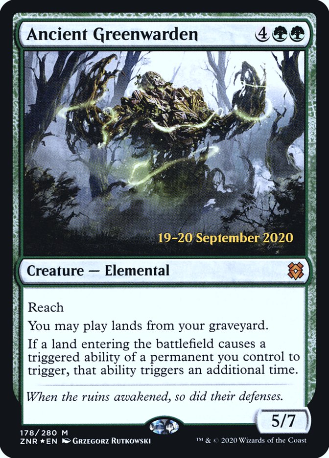 Ancient Greenwarden [Zendikar Rising Prerelease Promos] - Magic: The Gathering - Card Brawlers | Quebec | Canada |