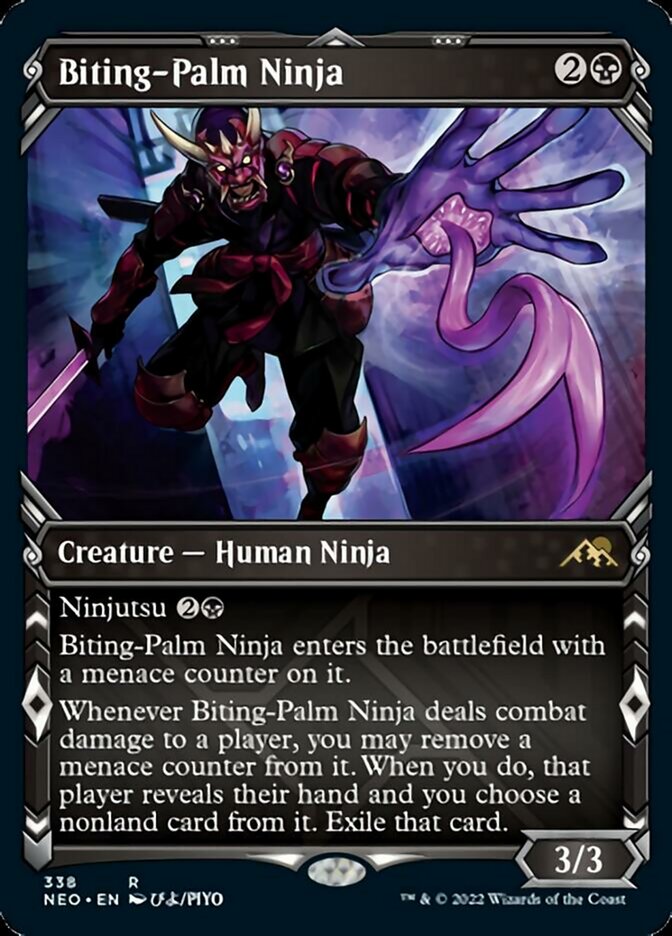 Biting-Palm Ninja (Showcase Ninja) [Kamigawa: Neon Dynasty] - Magic: The Gathering - Card Brawlers | Quebec | Canada |