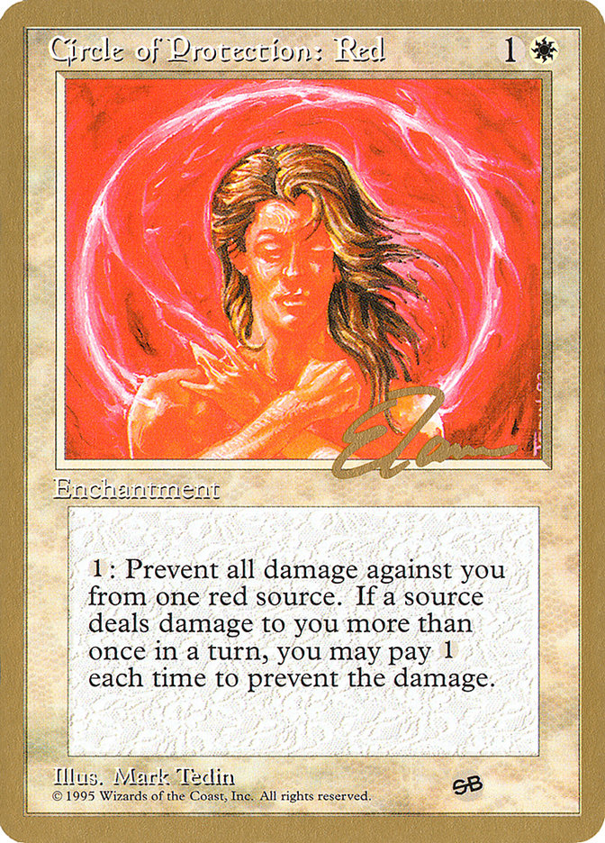 Circle of Protection: Red (Eric Tam) (SB) [Pro Tour Collector Set] - Magic: The Gathering - Card Brawlers | Quebec | Canada |