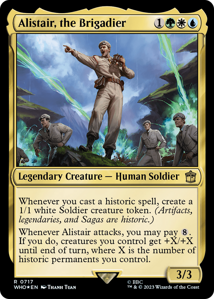 Alistair, the Brigadier (Surge Foil) [Doctor Who] - Magic: The Gathering - Card Brawlers | Quebec | Canada |