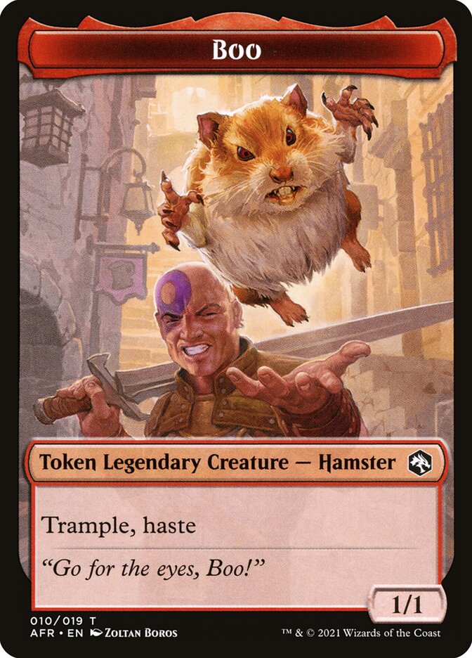 Wolf // Boo Double-Sided Token [Dungeons & Dragons: Adventures in the Forgotten Realms Tokens] - Magic: The Gathering - Card Brawlers | Quebec | Canada |