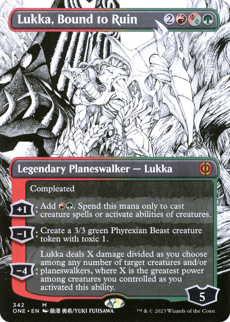 Lukka, Bound to Ruin (Borderless Manga) [Phyrexia: All Will Be One] - Magic: The Gathering - Card Brawlers | Quebec | Canada |