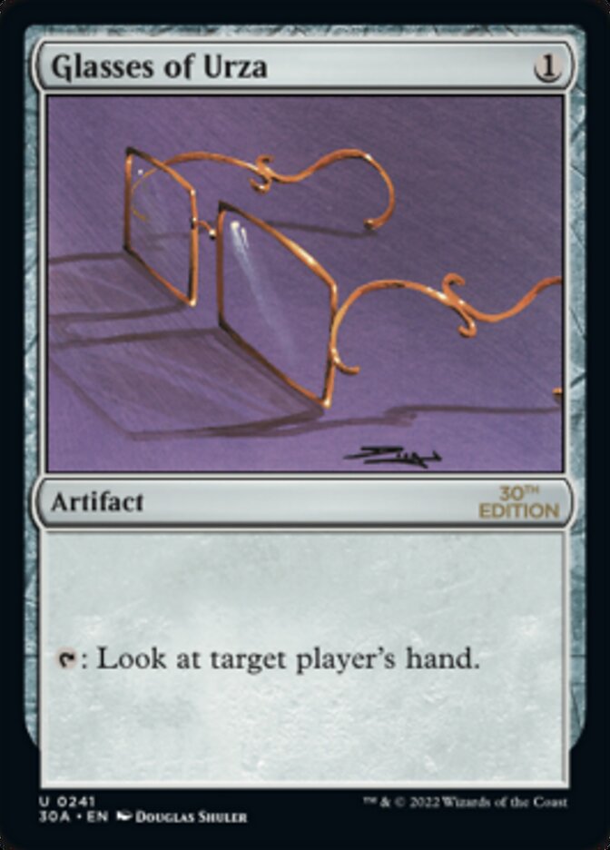 Glasses of Urza [30th Anniversary Edition] - Magic: The Gathering - Card Brawlers | Quebec | Canada |