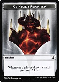 Ob Nixilis, Reignited Emblem // Zombie (010) Double-Sided Token [Commander 2019 Tokens] - Magic: The Gathering - Card Brawlers | Quebec | Canada |