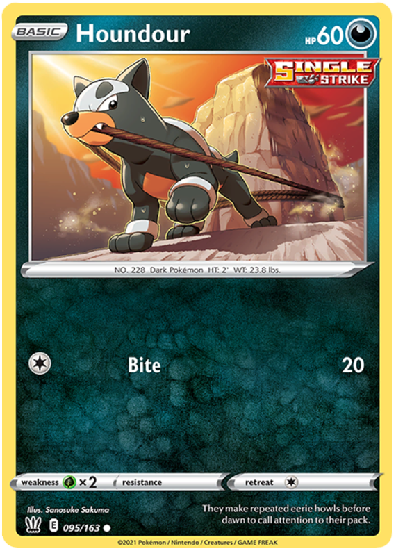 Houndour (095/163) [Sword & Shield: Battle Styles] - Pokémon - Card Brawlers | Quebec | Canada |