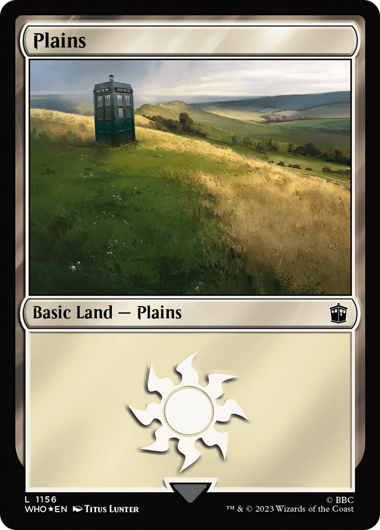Plains (1156) (Surge Foil) [Doctor Who] - Magic: The Gathering - Card Brawlers | Quebec | Canada |