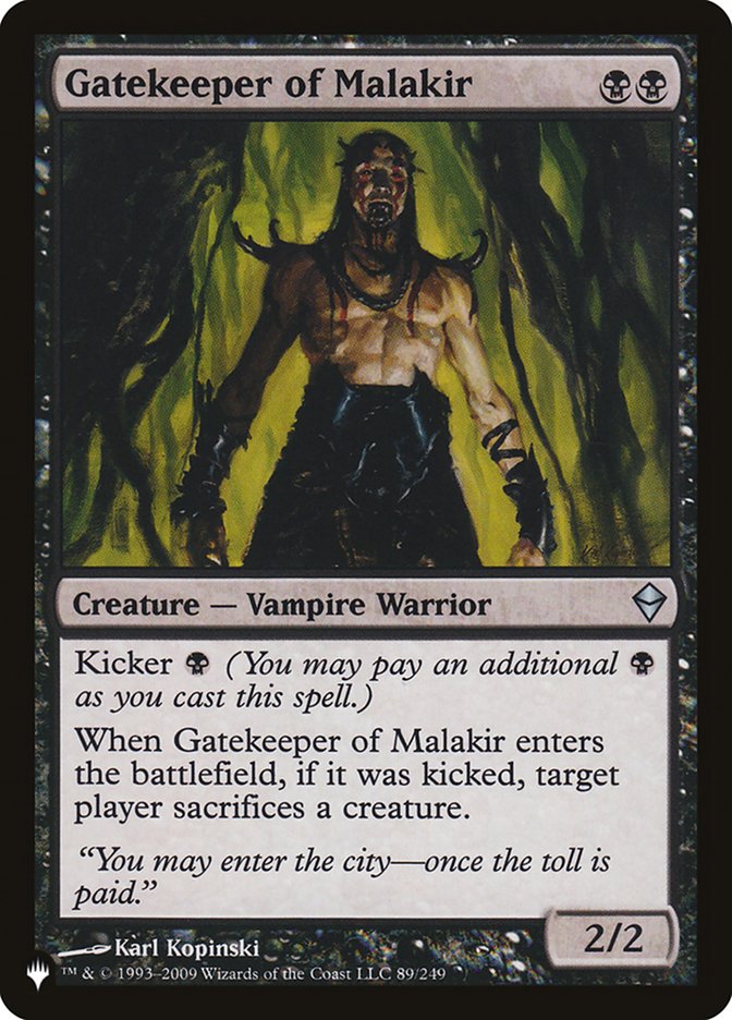 Gatekeeper of Malakir [The List] - Magic: The Gathering - Card Brawlers | Quebec | Canada |