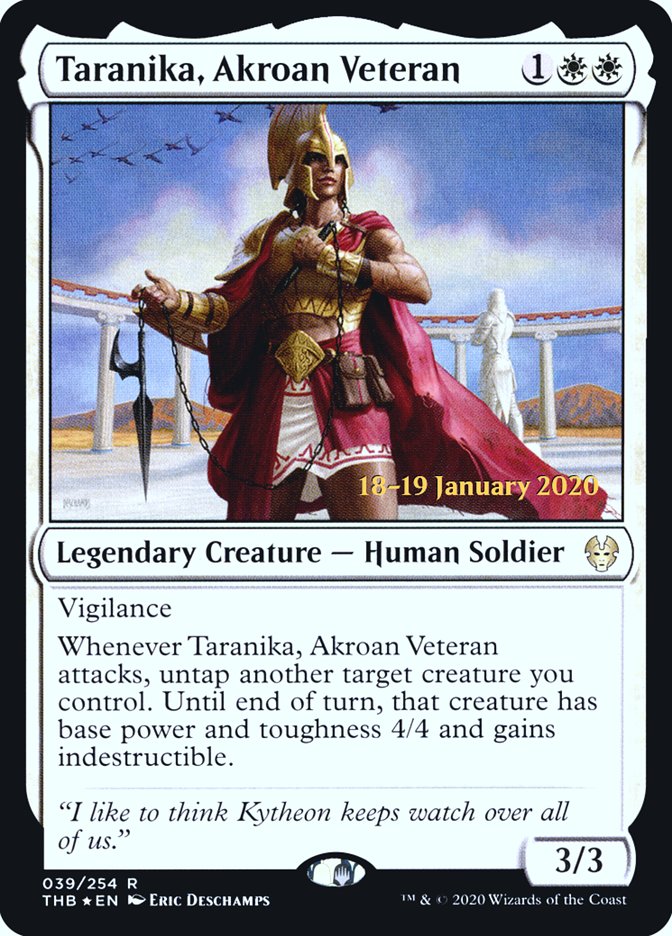 Taranika, Akroan Veteran [Theros Beyond Death Prerelease Promos] - Magic: The Gathering - Card Brawlers | Quebec | Canada |