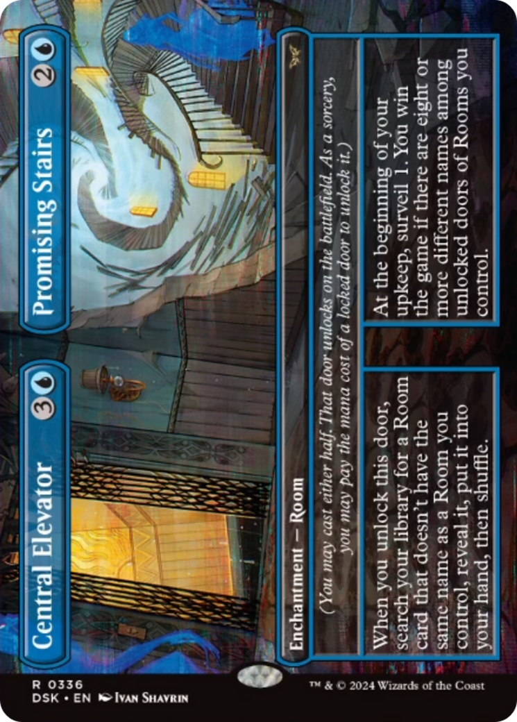 Central Elevator // Promising Stairs (Borderless) [Duskmourn: House of Horror] - Magic: The Gathering - Card Brawlers | Quebec | Canada |