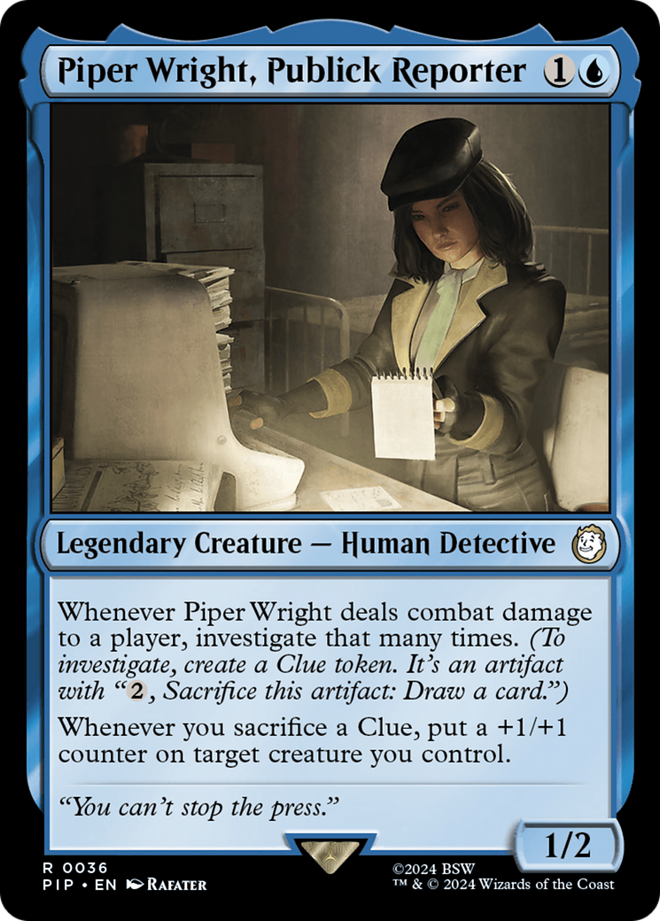 Piper Wright, Publick Reporter [Fallout] - Magic: The Gathering - Card Brawlers | Quebec | Canada |