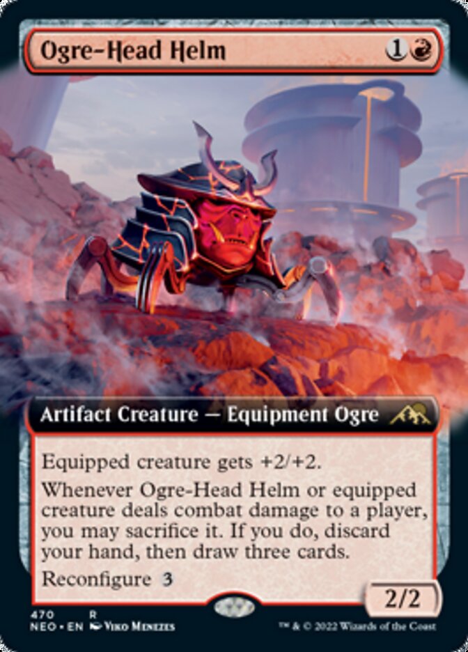 Ogre-Head Helm (Extended Art) [Kamigawa: Neon Dynasty] - Magic: The Gathering - Card Brawlers | Quebec | Canada |
