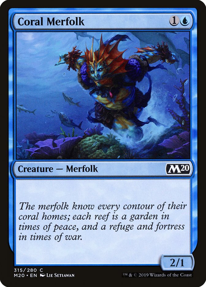 Coral Merfolk [Core Set 2020] - Magic: The Gathering - Card Brawlers | Quebec | Canada |