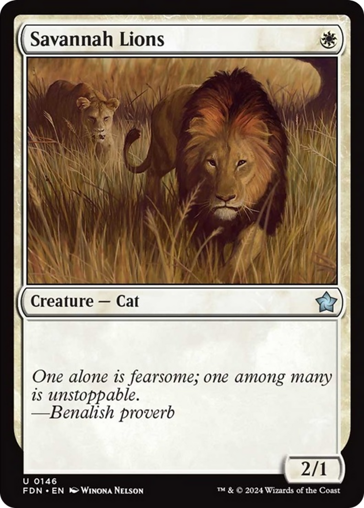 Savannah Lions [Foundations] - Magic: The Gathering - Card Brawlers | Quebec | Canada |