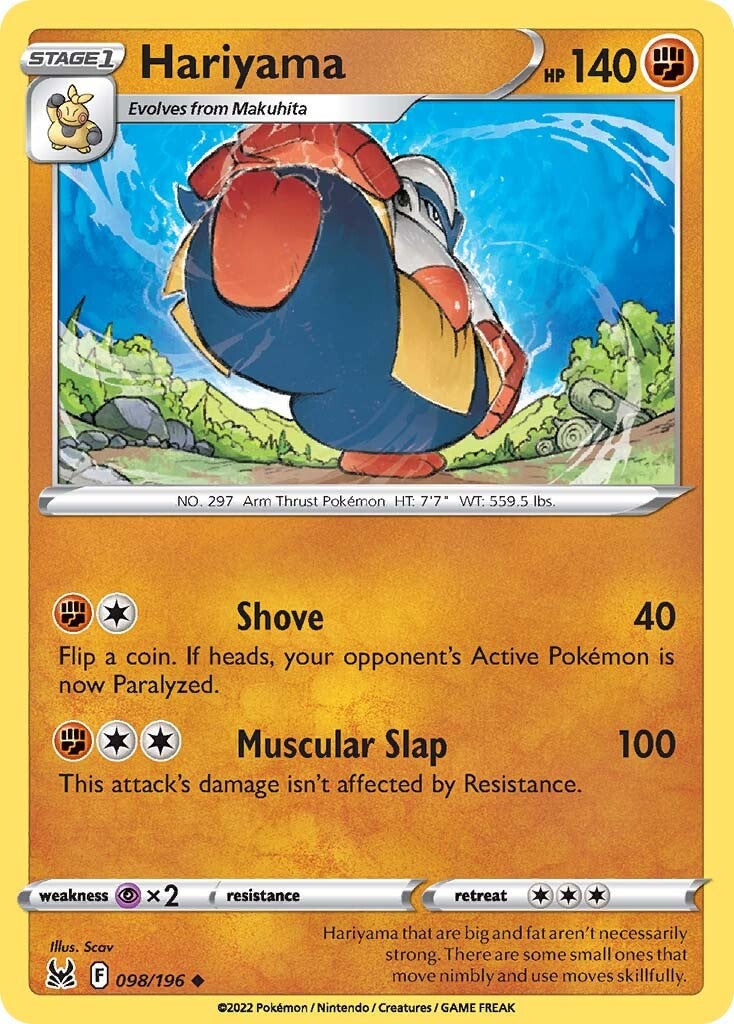 Hariyama (098/196) [Sword & Shield: Lost Origin] - Pokémon - Card Brawlers | Quebec | Canada |