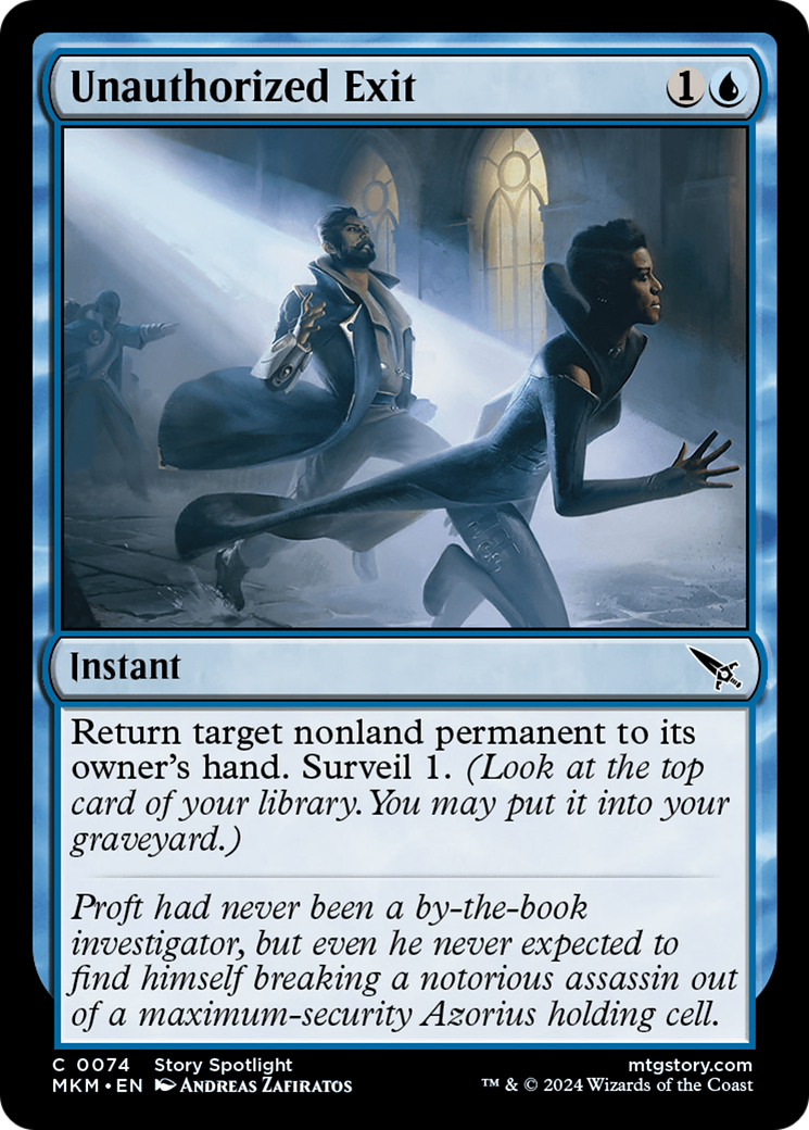Unauthorized Exit [Murders at Karlov Manor] - Magic: The Gathering - Card Brawlers | Quebec | Canada |