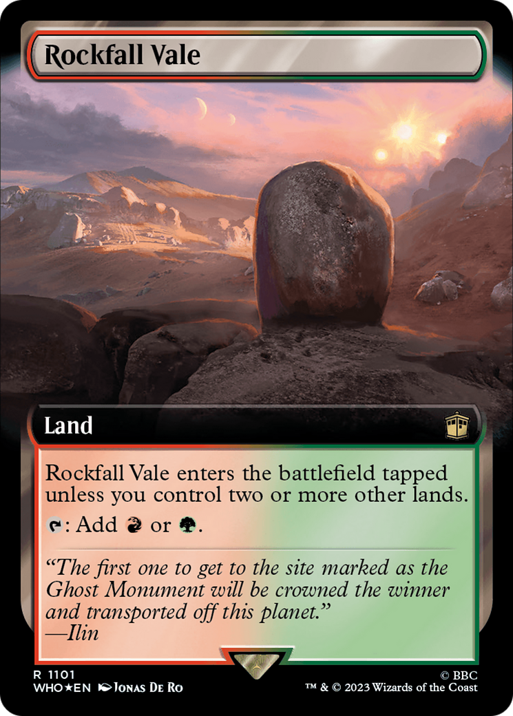 Rockfall Vale (Extended Art) (Surge Foil) [Doctor Who] - Magic: The Gathering - Card Brawlers | Quebec | Canada |
